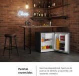Corberó – Nevera Pequeña – Mini Bar | CFHMB41X | 51x44x47cm | Capacidad 41L | Rango 1-10 °C | 39dB | Puerta reversible | Patas niveladoras | Color acero inoxidable.