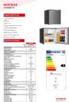 Corberó – Nevera Pequeña – Mini Bar | CFHMB41X | 51x44x47cm | Capacidad 41L | Rango 1-10 °C | 39dB | Puerta reversible | Patas niveladoras | Color acero inoxidable.