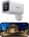 SONOFF CAM-B1P Cámara de Seguridad Exterior 2K HD, Visión Nocturna en Color, 180° Panorama, IA Detección Seguimiento, IP65 Resistente, Audio Bidireccional, Compatible Smart Home