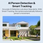 SONOFF CAM-B1P Cámara de Seguridad Exterior 2K HD, Visión Nocturna en Color, 180° Panorama, IA Detección Seguimiento, IP65 Resistente, Audio Bidireccional, Compatible Smart Home