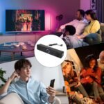 Knowlife TV Sound Bar – Altavoces de barra de sonido para computadora, inalámbricos con graves profundos para TV, proyector, computadora y computadora portátil