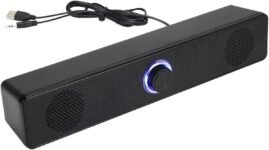 Knowlife TV Sound Bar – Altavoces de barra de sonido para computadora, inalámbricos con graves profundos para TV, proyector, computadora y computadora portátil