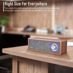 Smalody Altavoz Bluetooth, Altavoces Retro Clásicos de Madera Inalámbricos Portátiles de 10W para Decoración de Habitaciones, Cafetería, Restaurante, Dormitorio, etc.