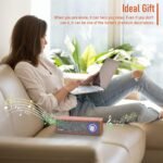 Smalody Altavoz Bluetooth, Altavoces Retro Clásicos de Madera Inalámbricos Portátiles de 10W para Decoración de Habitaciones, Cafetería, Restaurante, Dormitorio, etc.