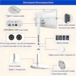 Smart TV portátil, Monitor táctil inteligente, TV con ruedas, TV portátil inalámbrico con control por voz, 8 GB de Ram + 128 GB de almacenamiento de 32 pulgadas