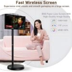 Smart TV portátil, Monitor táctil inteligente, TV con ruedas, TV portátil inalámbrico con control por voz, 8 GB de Ram + 128 GB de almacenamiento de 32 pulgadas