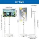 Smart TV portátil, Monitor táctil inteligente, TV con ruedas, TV portátil inalámbrico con control por voz, 8 GB de Ram + 128 GB de almacenamiento de 32 pulgadas