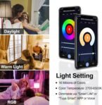 ANTELA Bombilla Inteligente Alexa E27, Bombilla Led Wifi 15W 1521 Lm, Compatible con Alexa/Google Home, Luz RGB Fría y Cálida 2700K-6500K, Wifi 2.4G Hz, 1PC