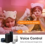 ANTELA Bombilla Inteligente Alexa E27, Bombilla Led Wifi 15W 1521 Lm, Compatible con Alexa/Google Home, Luz RGB Fría y Cálida 2700K-6500K, Wifi 2.4G Hz, 1PC