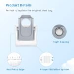 9 Bolsas para Aspiradoras Compatibles con Roborock Qrevo Series (Pro, MaxV, S, Slim, Master, Plus, Curv, Edge, S5V), Saros 10 / 10R / Z70 / 20, QV 35A / 35S, S8 MaxV Ultra