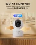 ZOSI C518 1080p Cámara de Vigilancia WiFi Interior para Bebé/Mascota, Detección y Seguimiento de Personas, Visión Nocturna, Audio Bidireccional, WiFi 2.4G/5G