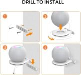 AhaStyle – Soportes de pared para Apple Homepod Mini (gestión de cables integrada) Soporte estable de ABS compatible con HomePod Mini (necesita taladrar) (paquete de 2)