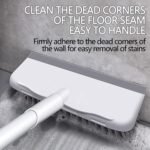de piso con mango largo, cepillo de fregar con mango largo | Cepillo de limpieza de azulejos con raspador, fregador doméstico para limpieza de duchas, baños, terrazas, balcones y