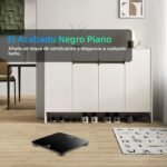 Báscula de Baño, Báscula Digital con Pantalla LED, Báscula de Peso Corporal de Alta Precisión, Máximo 180 kg, Tecnología Step-on, Negra