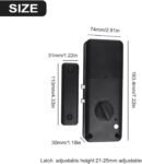 Compatible con la cerradura de puerta inteligente TTlock con diseño invisible, múltiples métodos de desbloqueo y seguridad mejorada para sus puertas de madera (Plata)