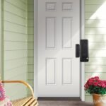 Compatible con la cerradura de puerta inteligente TTlock con diseño invisible, múltiples métodos de desbloqueo y seguridad mejorada para sus puertas de madera (Plata)