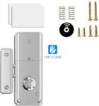 Compatible con la cerradura de puerta inteligente TTlock con diseño invisible, múltiples métodos de desbloqueo y seguridad mejorada para sus puertas de madera (Plata)