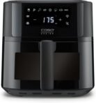 CASO Design AirFry 6.0 Freidora de aire sin aceite con doble compartimento de 6 L, 8 programas, recordatorio de batido, temperatura y tiempo regulables, pantalla LED, lavavajillas, 1700 W