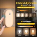 Luz Nocturna Infantil, (2 Piezas) Luz Nocturna LED con Sensor de Movimiento Ajustable, Luz TEAMD con 3 Modos para Habitación Infantil, Dormitorio, Armario, Pasillo, Sala de Estar