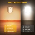 Luz Nocturna Infantil, (2 Piezas) Luz Nocturna LED con Sensor de Movimiento Ajustable, Luz TEAMD con 3 Modos para Habitación Infantil, Dormitorio, Armario, Pasillo, Sala de Estar