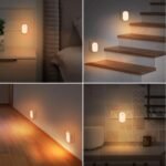 Luz Nocturna Infantil, (2 Piezas) Luz Nocturna LED con Sensor de Movimiento Ajustable, Luz TEAMD con 3 Modos para Habitación Infantil, Dormitorio, Armario, Pasillo, Sala de Estar