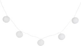 Lights4fun Guirnalda de luces conectables con 10 faroles LED blancos para interior y exterior