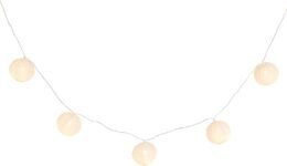 Lights4fun Guirnalda de luces conectables con 10 faroles LED blancos para interior y exterior