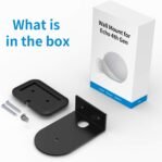 PlusAcc EC Soporte de pared de 4.ª generación: soporte silencioso, gestión de cables integrada, accesorio para Google Nest Mini, dormitorio, salón y cocina (negro)