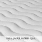 NALUI – Colchón Viscomfort Reversible Gredos 135 x 190 cm con Sistema Viscomfort, Tejido Stretch y Tejido 3D Transpirable. Altura: ±21 cm | Firmeza Media-Alta | Adaptables | Hecho en España