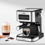 Ufesa Cafetera Monza Espresso y Cappuccino, 20 Barras, Panel Táctil Digital, Vaporera, Café Molido o Monodosis ESE, Función Taza Caliente, 1050W, Depósito 1,5L