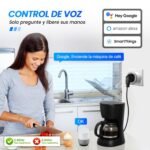 WiFi Smart Plug 16A con monitor de energía Control remoto por Tuya&Smart Life APP/Voice Smart Plugs Bluetooth Compatible con Alexa y Google Home 2.4GHz (2, Blanco roto)