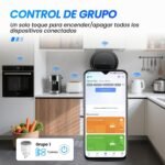 WiFi Smart Plug 16A con monitor de energía Control remoto por Tuya&Smart Life APP/Voice Smart Plugs Bluetooth Compatible con Alexa y Google Home 2.4GHz (2, Blanco roto)