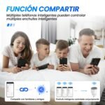 WiFi Smart Plug 16A con monitor de energía Control remoto por Tuya&Smart Life APP/Voice Smart Plugs Bluetooth Compatible con Alexa y Google Home 2.4GHz (2, Blanco roto)