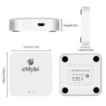 eMylo Smart Gateway 3 en 1 WiFi 2.4G ZigBee 3.0 Bluetooth 5.0, Puente Domótico Compatible con Tuya Alexa Google Home, Micro USB