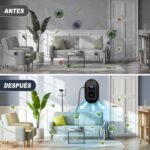 Purificador de aire Esterilizador de ozono desodorizante para el hogar, Mini esterilizador generador de ozono, Desodorizador ionizador de aire para mascotas, Auto, Baños Negro