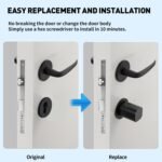 Cerradura con Huella Dactilar, Cilindro Biotech, IP65, con Dos Tarjetas, Dos Juegos de Llaves, con Bluetooth, Apto para Puertas de 35-60 mm Smart Lock Exterior Puerta Electrónica (Negro)