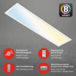 BRILONER – Lámpara de Techo LED Funciona con Alexa, Aplicación y Control por Voz, Blanco Cálido Ajustable a Blanco Frío, Lámpara Inteligente para el Salón del Hogar, 100x25x6,5cm, Blanco