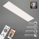 BRILONER – Lámpara de Techo LED Funciona con Alexa, Aplicación y Control por Voz, Blanco Cálido Ajustable a Blanco Frío, Lámpara Inteligente para el Salón del Hogar, 100x25x6,5cm, Blanco