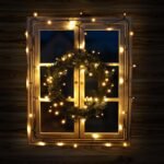 Joomer 4 luces navideñas para exteriores con pilas, 5 m, 50 luces LED de Navidad, 8 modos, decoración navideña LED para exteriores, para festivales, bodas, jardines, terrazas, blanco cálido