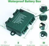 Joomer 4 luces navideñas para exteriores con pilas, 5 m, 50 luces LED de Navidad, 8 modos, decoración navideña LED para exteriores, para festivales, bodas, jardines, terrazas, blanco cálido