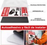 Pegatinas de Alarma de Seguridad – Señal de Videovigilancia – Carteles Videovigilancia Material Vinilo Autoadhesivo 20 x 30 cm – 5 Unidades