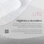 DUÉRMETE Online – Colchón Lite Reversible Viscoelástico, Firme y Cómodo, Muy Transpirable, Cara Invierno/Verano, Blanco, 135 x 190 cm