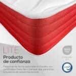 DUÉRMETE Online – Colchón Lite Reversible Viscoelástico, Firme y Cómodo, Muy Transpirable, Cara Invierno/Verano, Blanco, 135 x 190 cm