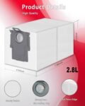 Paquete de 12 bolsas desechables de repuesto para aspiradoras Roborock Saros Z70/10/10R, S8 Max/MaxV Ultra, Q revo, Qrevo S5V/S/Plus/Pro/Master/Slim/MaxV/Curv/Edge y QV