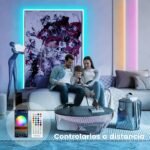 VKH Tiras LED, 10 Metros, Luces LED RGB Bluetooth para Habitaciones con Control Remoto y App, Cambio de Color con Música, para decoración del hogar, Fiestas y Navidad (10 mx 1)