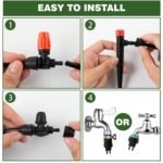 Sistema de riego de 20 m, kit de riego automático para jardín, kit de riego por goteo para plantas en macetas, balcón, flores, terraza, plantas, invernadero, paisaje