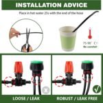 Sistema de riego de 20 m, kit de riego automático para jardín, kit de riego por goteo para plantas en macetas, balcón, flores, terraza, plantas, invernadero, paisaje