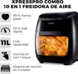 Tower T17076 Xpress Pro Freidora de aire combinada 10 en 1: Freidora de aire digital con circulación de aire rápida y temporizador de 60 minutos: 11 L, 2000 W, freidora sin aceite, negra