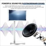 Un Smart TV portátil de 24 pulgadas con pantalla táctil móvil, rotación de 360°, batería integrada y soporte para TV móvil, ideal para fitness, juegos y actividades al aire libre 8*128G