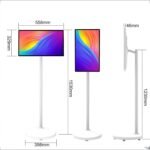 Un Smart TV portátil de 24 pulgadas con pantalla táctil móvil, rotación de 360°, batería integrada y soporte para TV móvil, ideal para fitness, juegos y actividades al aire libre 8*128G